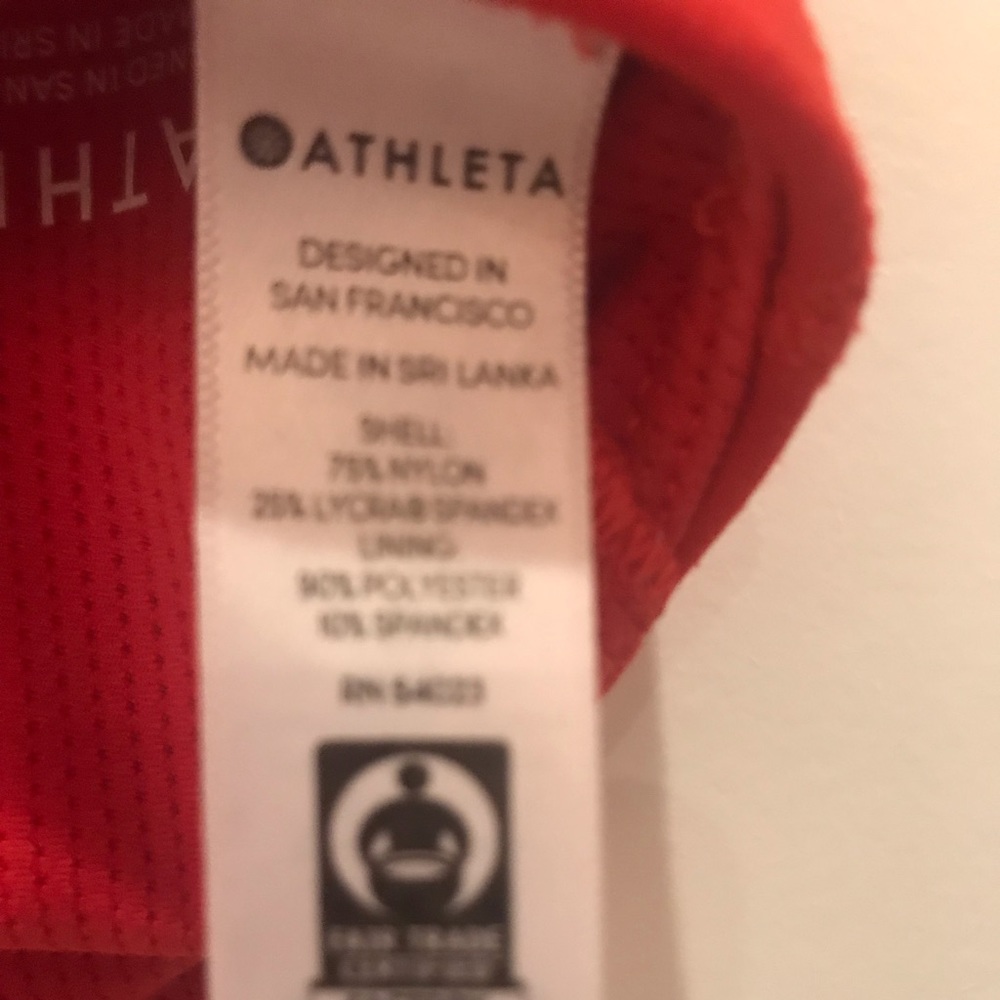 Athleta Red Sports Bra - Picture 3 of 4
